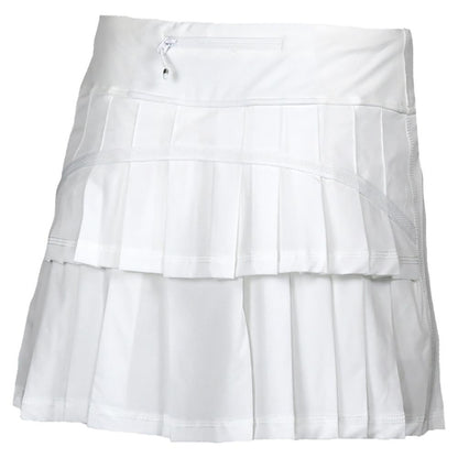 Womens Performance Tennis Skort White Womens Apparel PADDLETEK L