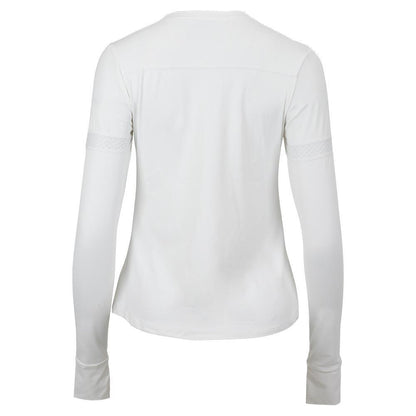 Women's Pacer Long Sleeve Tennis Top Womens Apparel LIJA WHITE L