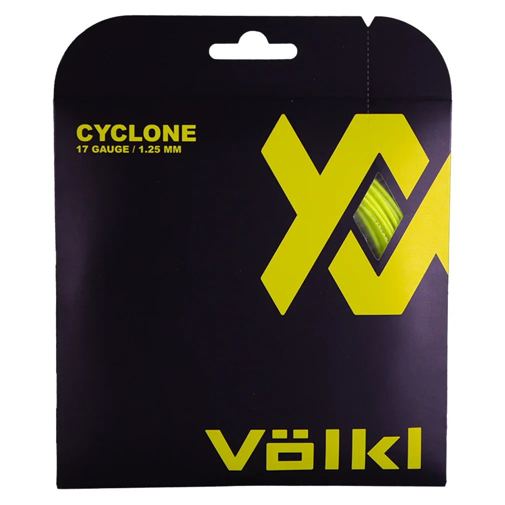 Cyclone 17G Neon Yellow Tennis String Strings VOLKL Yellow