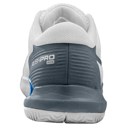 Men's Rush Pro Ace Pickler Pickleball Shoes White and Stormy Weather Shoes WILSON