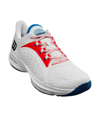 Wilson Hurakn Pro White/Wilson Red/D V Blue 2024 Padel Shoes Zapatillas Wilson 42 2/3