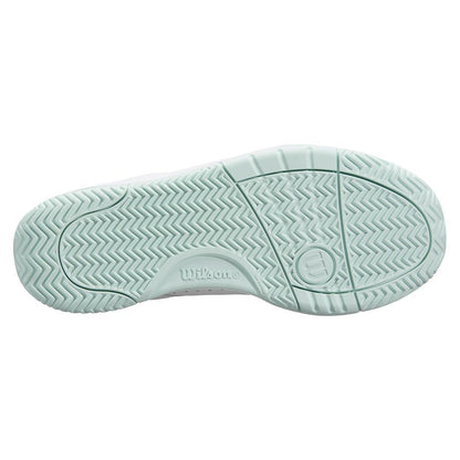 Women`s Pickle Pro Pickleball Shoes White and Surf Spray WOMENS SHOES WILSON