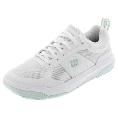Women`s Pickle Pro Pickleball Shoes White and Surf Spray WOMENS SHOES WILSON
