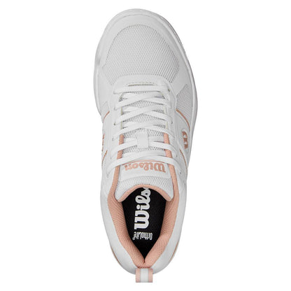 Women`s Pickle Pro Pickleball Shoes White and Cameo Rose WOMENS SHOES WILSON