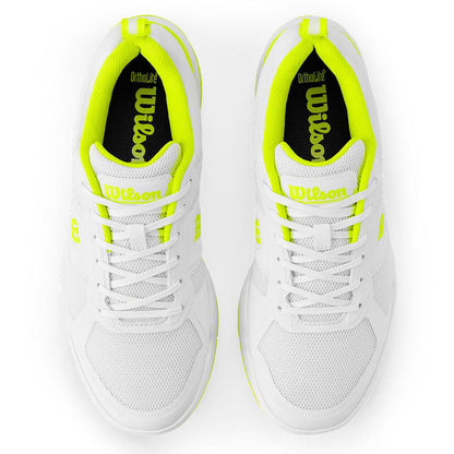 Men`s Pickle Pro Pickleball Shoes White and Safety Yellow WILSON