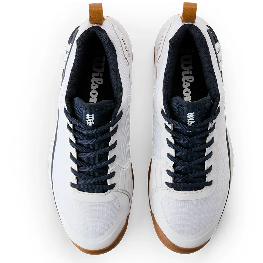 Men`s Rush Pro 4.5 Clay RG Tennis Shoes White and Navy Blazer WILSON