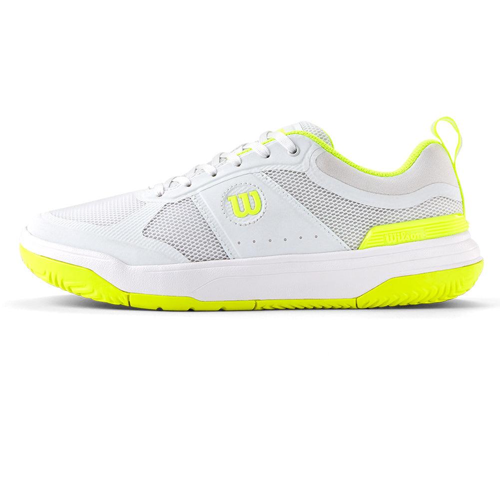 Women`s Pickle Pro Pickleball Shoes White and Safety Yellow WILSON
