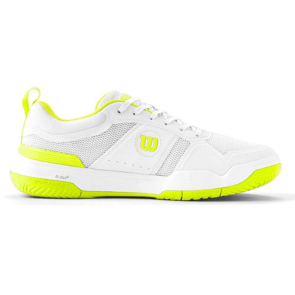 Women`s Pickle Pro Pickleball Shoes White and Safety Yellow WILSON