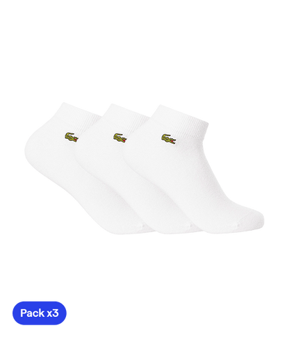 Socks Lacoste Cortos Whites (Pack x3) 2025 Padel Clothes Lacoste