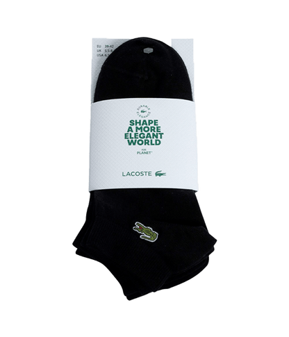 Socks Lacoste Cortos Black (Pack x3) Padel Clothes Lacoste