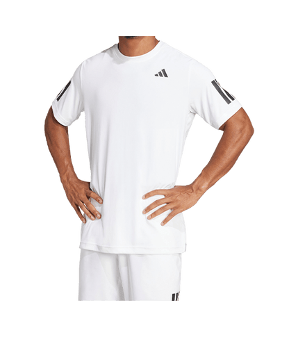 T shirt Adidas Club 3STR Tee White 2025 Padel Clothes Adidas