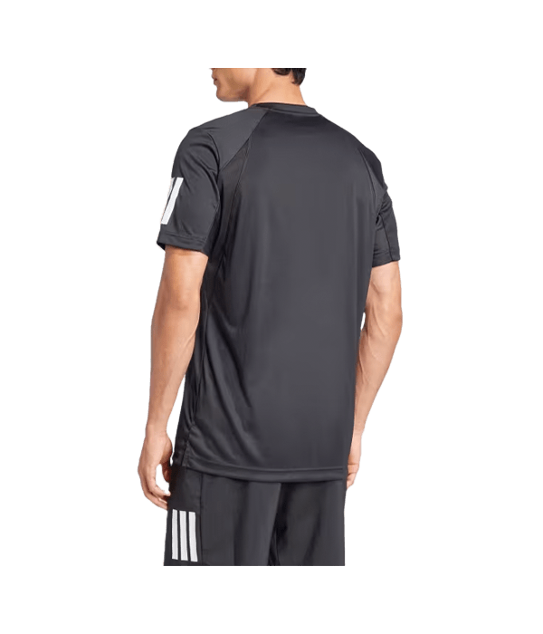 T shirt Adidas Club 3STR Tee Black 2025 Padel Clothes Adidas