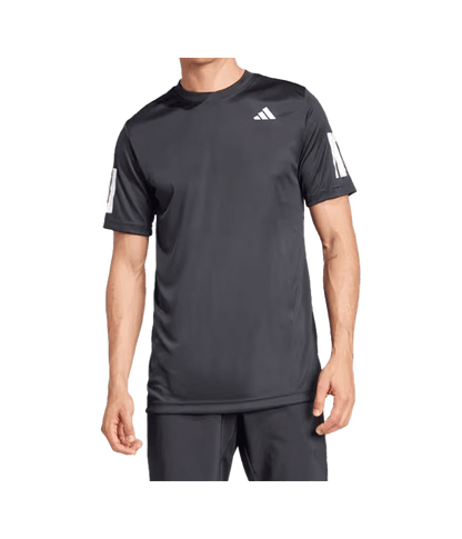 T shirt Adidas Club 3STR Tee Black 2025 Padel Clothes Adidas