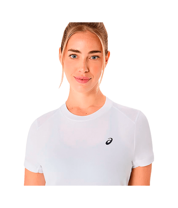 T shirt Asics Court SS Brilliant White Women 2025 Padel Clothes Asics Padel