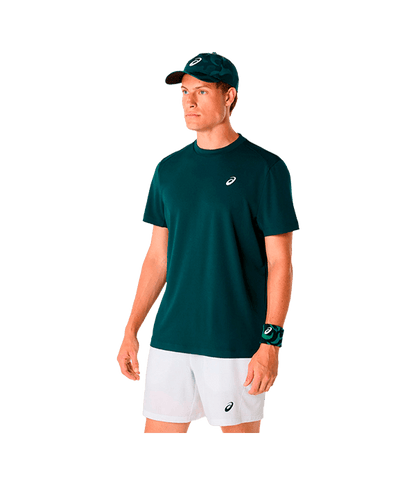 T shirt Asics Court SS Saxon Green 2025 Padel Clothes Asics Padel