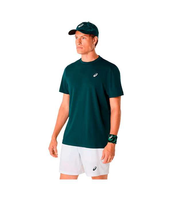 T shirt Asics Court SS Saxon Green 2025 Padel Clothes Asics Padel
