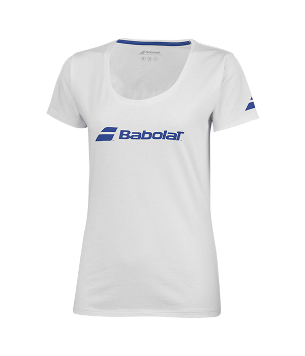 T shirt Babolat Exercise Tee Woman White/White 2025 Padel Clothes Babolat
