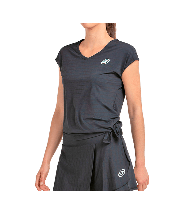 T shirt Bullpadel Adoros Women 2025 Black Padel Clothes Bullpadel