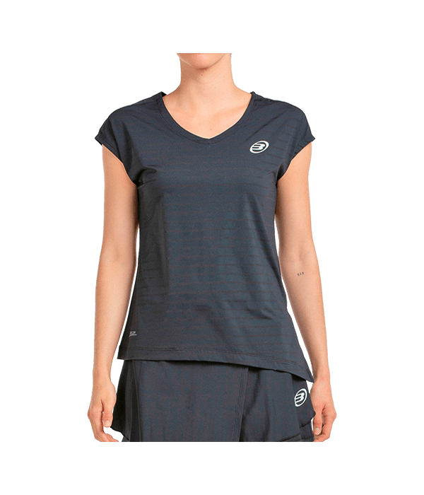 T shirt Bullpadel Adoros Women 2025 Black Padel Clothes Bullpadel