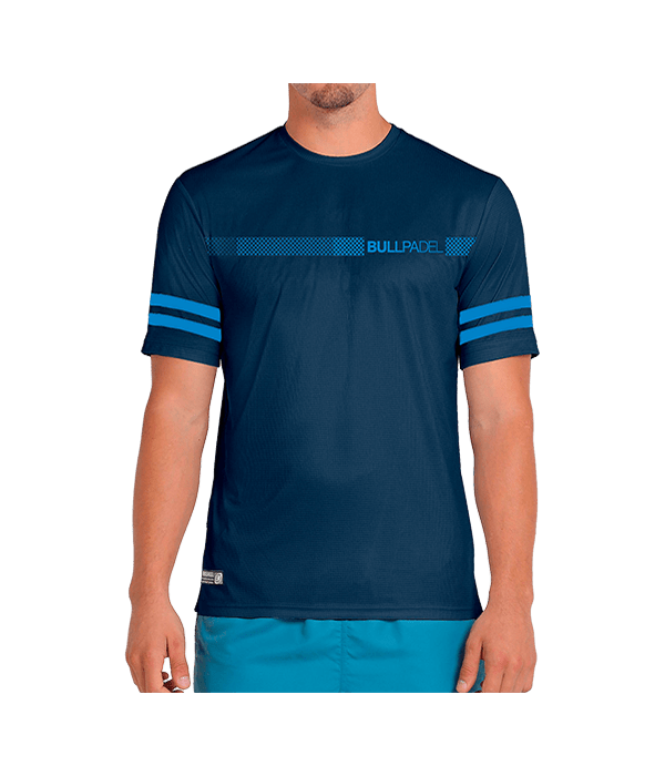 T shirt Bullpadel Berro Blue marino 2025 Padel Clothes Bullpadel