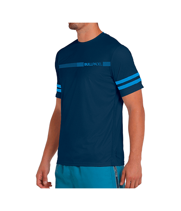 T shirt Bullpadel Berro Blue marino 2025 Padel Clothes Bullpadel
