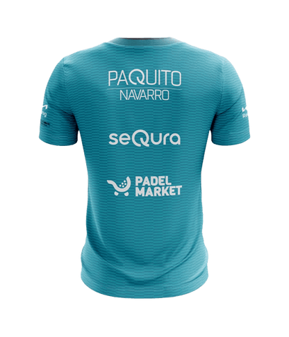 T shirt Bullpadel Meira Paquito Navarro Turquesa 2025 Padel Clothes Bullpadel
