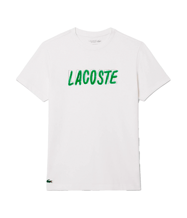 T shirt Lacoste Ultra Dry White 2025 Padel Clothes Lacoste