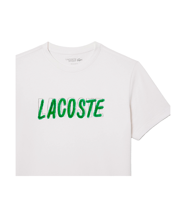 T shirt Lacoste Ultra Dry White 2025 Padel Clothes Lacoste