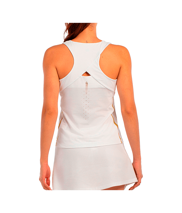 T shirt Tirantes Bullpadel Acora Women White 2025 Premier Padel Padel Clothes Bullpadel