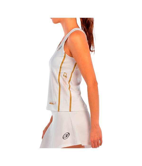 T shirt Tirantes Bullpadel Acora Women White 2025 Premier Padel Padel Clothes Bullpadel