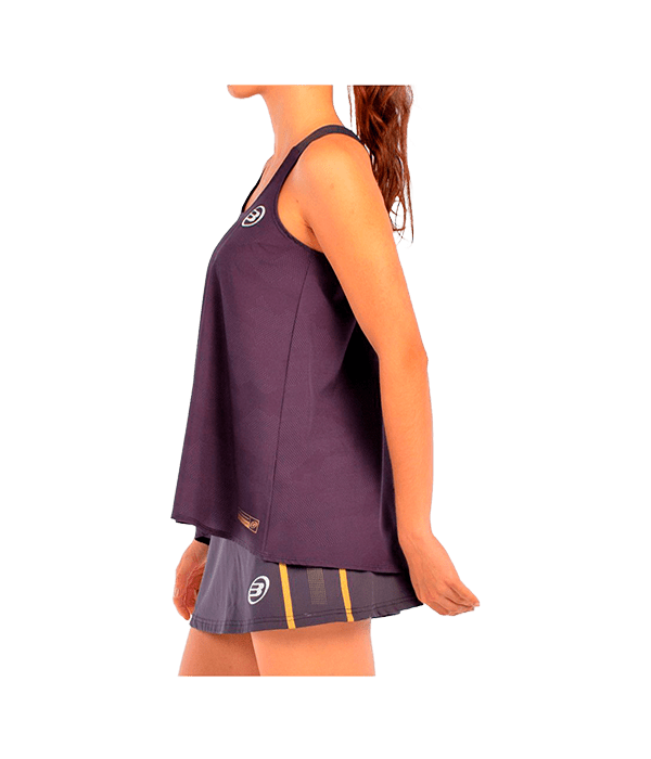 T shirt Tirantes Bullpadel Agore Women Black Carbón 2025 Padel Clothes Bullpadel