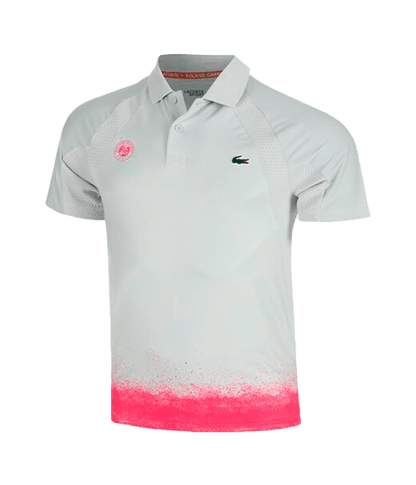 Polo Lacoste Roland Garros White/Pink 2025 Padel Clothes Lacoste