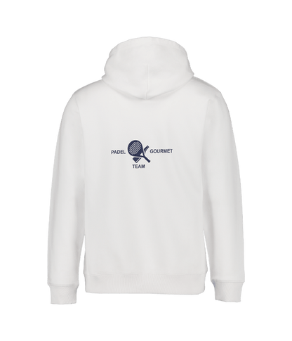 Hoodie Padel Team Gourmet Unisex Blanca Padel Clothes Gourmet