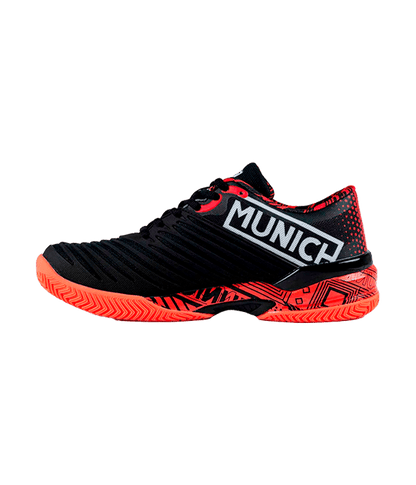 Munich Padx 55 Black/Red 2025 Padel Shoes Padel Shoes Munich