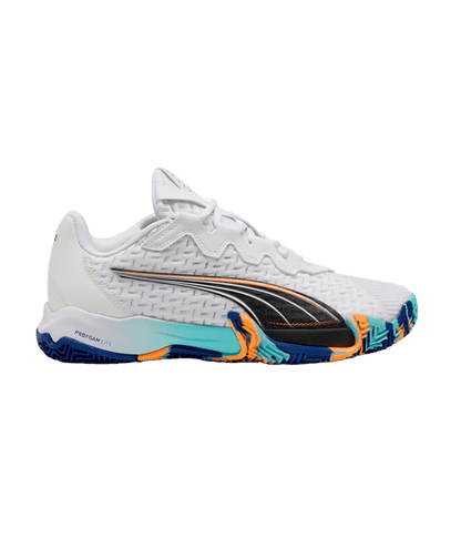 Puma Nova Elite White/Black/Blue/Heat Fire 2025 Padel Shoes Padel Shoes Puma
